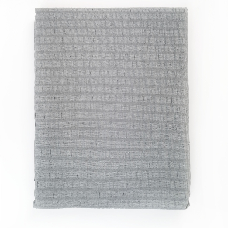 Prześcieradło bawełniane KORA - kolor Szary 15, prześcieradło poskładane, zdjęcie z góry